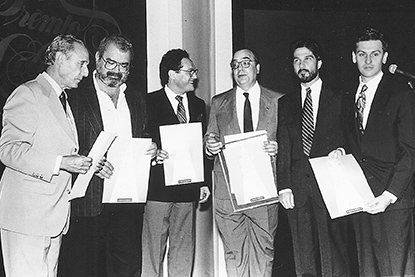 Prêmio Colunistas Rio 1993 - Caio Domingues, Carlos Estevão, Eduardo Domingues, Armando Ferrentini, Príncipe Joãozinho
