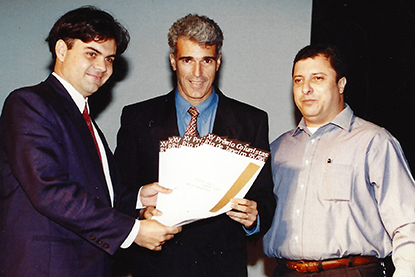 Prmio Colunistas Rio 1996 - Casa da Criao - Fernando Campos, Noel de Simone e Paulo Macedo
