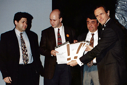 Prmio Colunistas Rio 1996 - VS - Ricardo Polmon, José Guilherme Vereza e Marcio Ehrlich