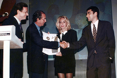 Prêmio Colunistas Promoção Rio 1996: Marcio Ehrlich, Jomar Pereira da Silva, Elizabeth Oliva e Marcelo Vial