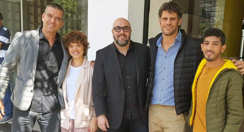 Paulo Castro, Renata Canin, Eduardo Barbato, Archipretre e Rômulo Rodrigues, a equipe da Agência3 com alguns dos influenciadores.