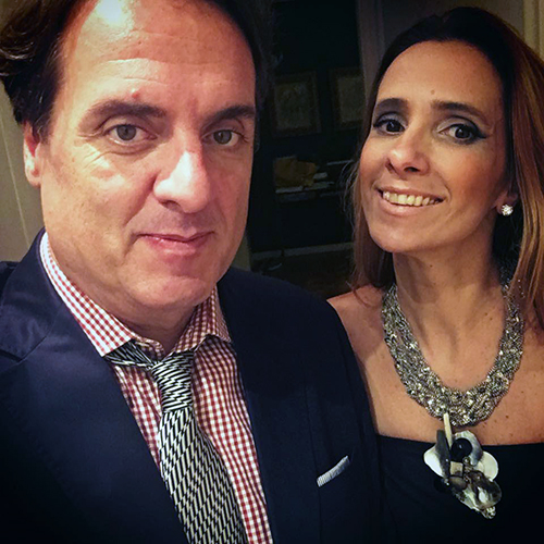 Gustavo Bastos e Alessandra Sadock, casal em clima de gala.
