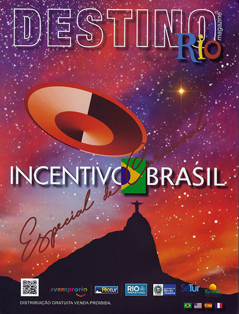 A edição de carnaval da revista Destino Rio teve distribuição no camarote Incentivo com as imagens de Hans Donner na sobrecapa.