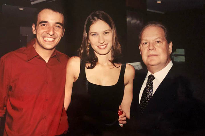 Marcio, sua mulher Alessandra Muñoz e Paulo Rolf, nos tempos da Ronson