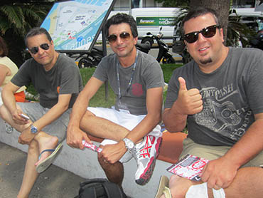 Leonardo Servolo (Yes), Rynaldo Gondim (AlmapBBDO) e Caio Abreia (Yes) 