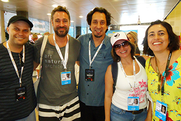 Roberto Coelho (Satelite), Felipe Helimister (Barry), Elizangela Aragoni (Punch) e Rejane Bicca (O2)