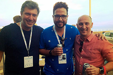 Claudio Reston (Visorama), Bob Ferraz (NBS) e Paco Conde (BBH) 