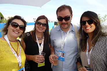 Fernanda Rotta e Paula Jobim (Zeppelin) com Brenno Castro e Tatiana Cinelli(Pródigo)