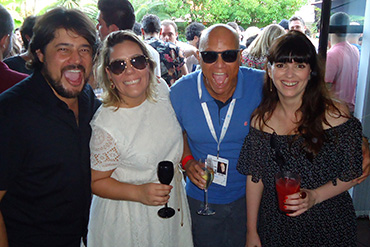 Renê Sampaio, Marina Marujo, Accioly e Krisse (Festa da Barry)