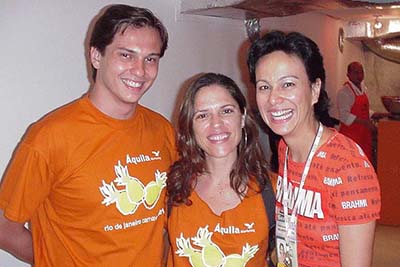 Bruno, Mariana Pizzarro e Priscila Franco