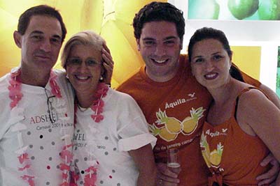 Cristina e Antônio Calil com Paulo e Lilian Guersfeld