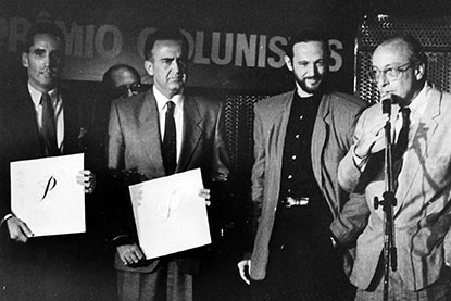 Prêmio Colunistas Nacional 1987 - Jarbas Nogueira, Júlio Cesar Santos, Marcio Ehrlich e Armando Strozenberg