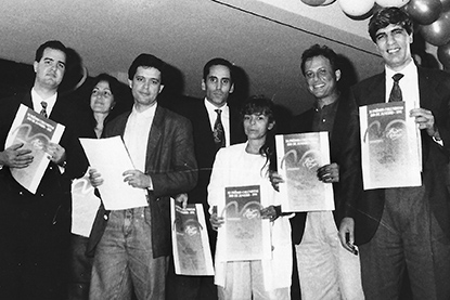 Prêmio Colunistas Rio 1992 - Adilson Xavier, Thomaz Naves, Jarbas Nogueira, Cristina Amorim, Jorge Barros