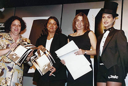 Célia Menezes, Maria do Socorro Machado e Elizabeth Rocha, da Contemporânea. 