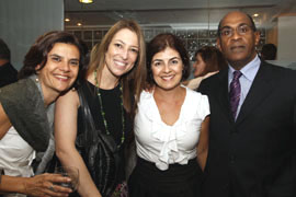 Carla Chaves, de Caras, Patricia Capeluto, da Tv Bandeirantes, Kátia Correiam de Caras e Paulo Santos, do Valor Econômico.
