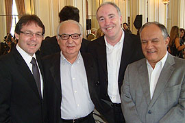 Cl&aacute;udio Paim (Rede Globo), Mauro Matos (Euro RSCG Contempor&acirc;nea), Ricardo Ladvocat (DPZ) e Marcelo Diniz.