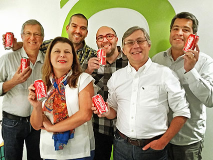 Théo Pilar, Luciana Vasconi, Paulo Castro, Eduardo Barbato, Clovis Speroni e Ângelo Ferrari