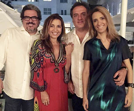 Marcelo Bastos, Kiki Bastos, Gustavo Bastos e Alessandra Sadock