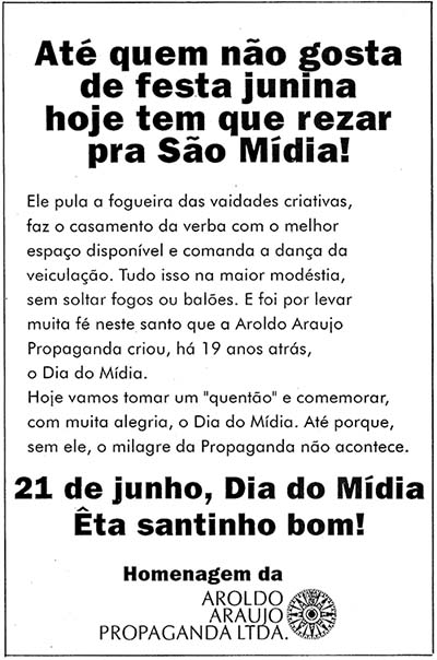 Aroldo Araujo sobre o Dia do Mídia: São Mídia