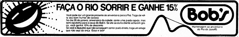 Bob's - Faça o Rio sorrir