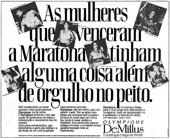 Contemporânea para De Millus: As mulheres que venceram a Maratona...