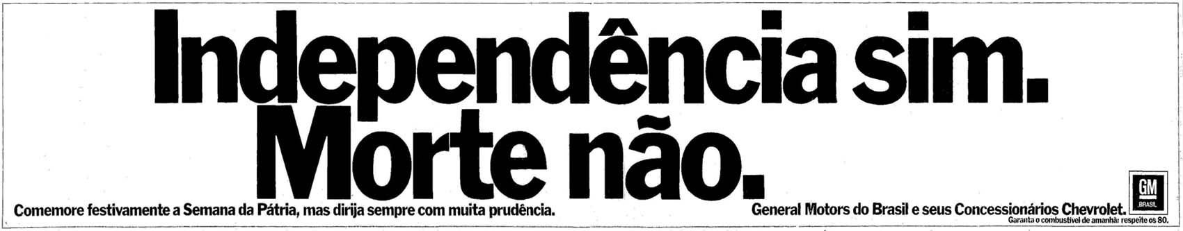 DPZ para General Motors: Independência Sim, Morte Não
