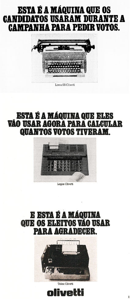 DPZ para Olivetti: Esta é a máquina...