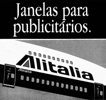 Giovanni para Alitalia: Janela para publicitários