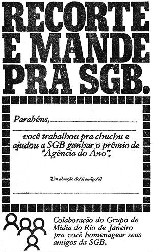 Grupo de Mídia do Rio de Janeiro - SGB - Agência do Ano