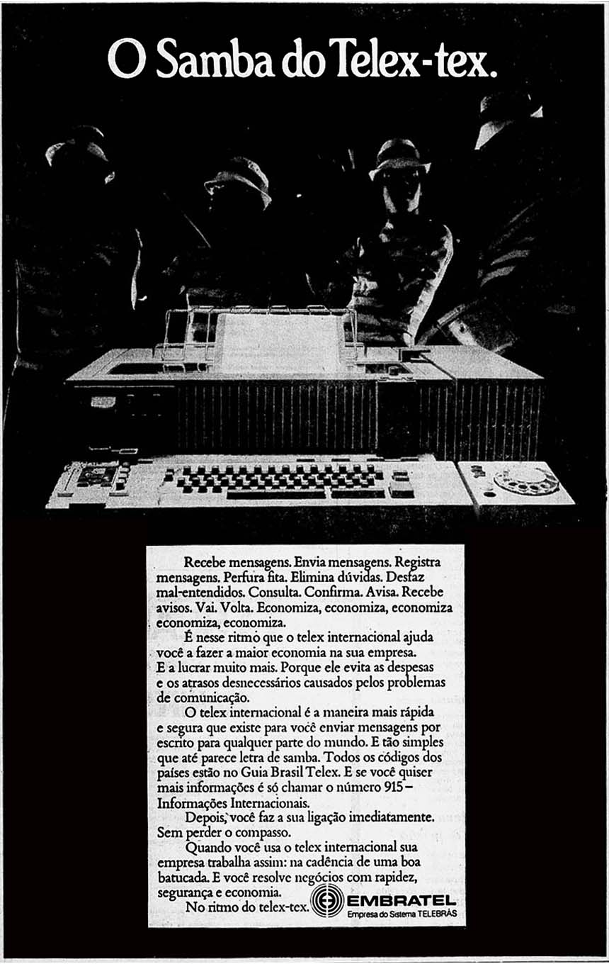 L&M para Embratel: "O samba do Telex-Tex"