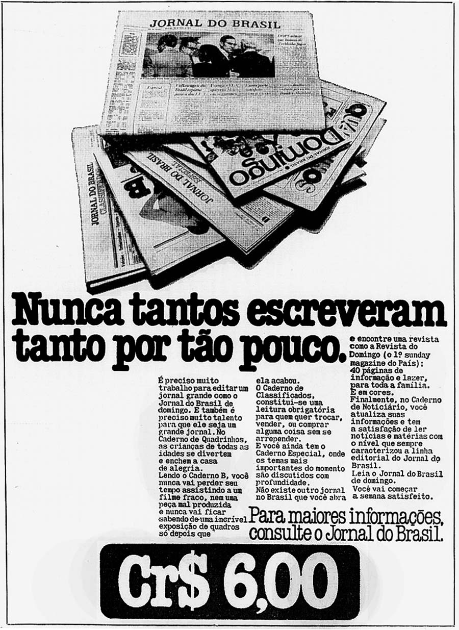 MPM - JB - "Nunca tantos escreveram tanto por tão pouco