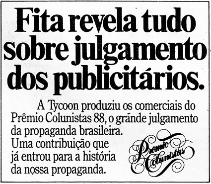 Prêmio Colunistas 1988