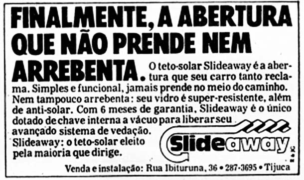 Redinger & JG para Slideaway: "Finalemente a abertura que não prende nem arrebenta"