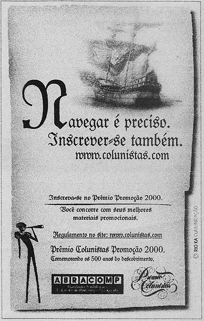 RioKa para Prêmio Colunistas Promoção Rio 2000 - Navegar é Preciso