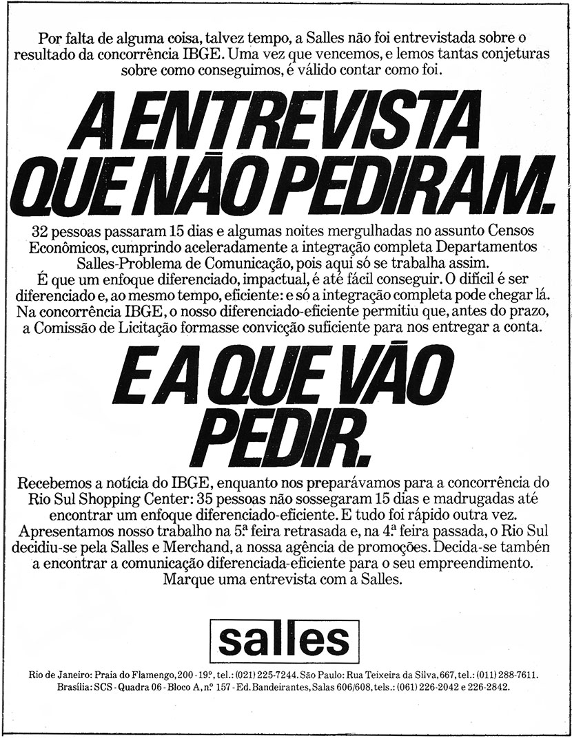 Salles - A Entrevista que não nos pediram