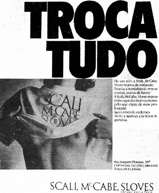 Scali, McCabe, Sloves - Troca Tudo