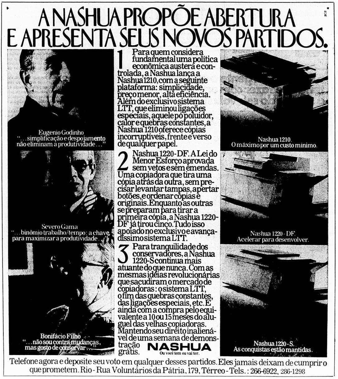 SGB para Nashua: "A Nashua propõe abertura..."