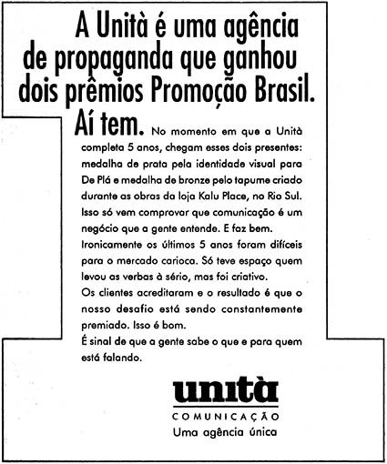 A Unit  uma agncia de propaganda...