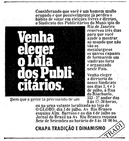 Sindicato dos Publicitrios - Eleies