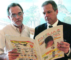Paulo Eboli e Renato Maurício Prado, em 2001, tempos de Infoglobo