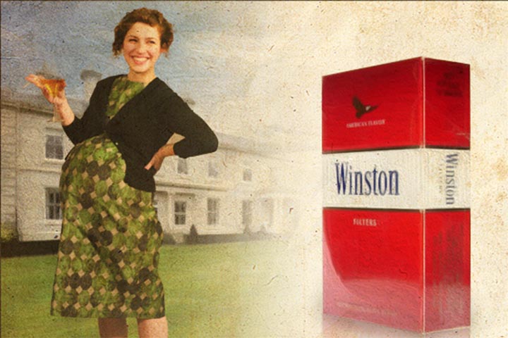 Winston e a grávida fumante fake