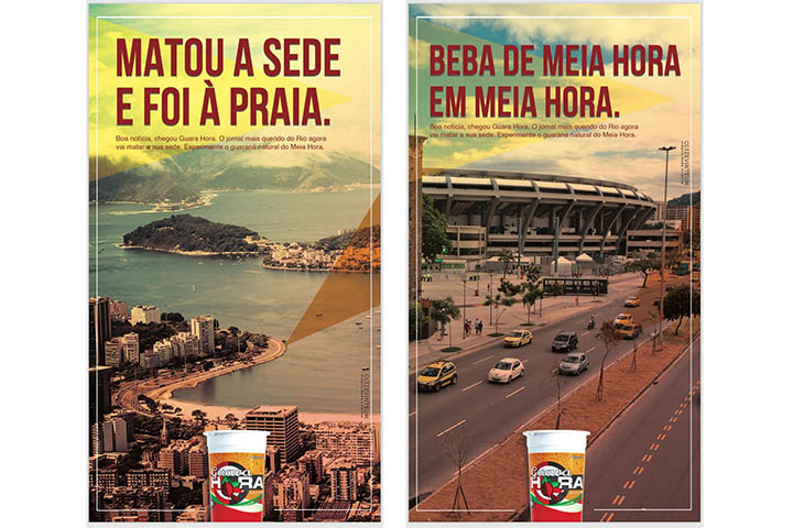 Anúncios da Onzevinteum para o lançamento do Guara Hora.