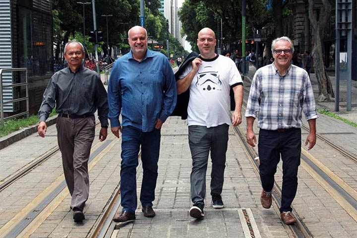 Francisco Cantanhede, Marcelo Gorodicht, Marcos Pedrosa e Ricardo Aquino, sócios da X-Tudo.