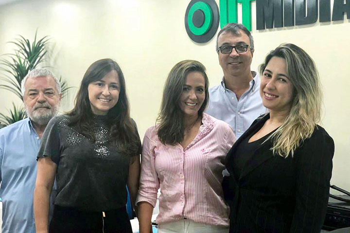 Outmídia: Luiz Alberto, Marise Boura, Fabiana Donato, Silvério Lazaroni e Priscila Morais.