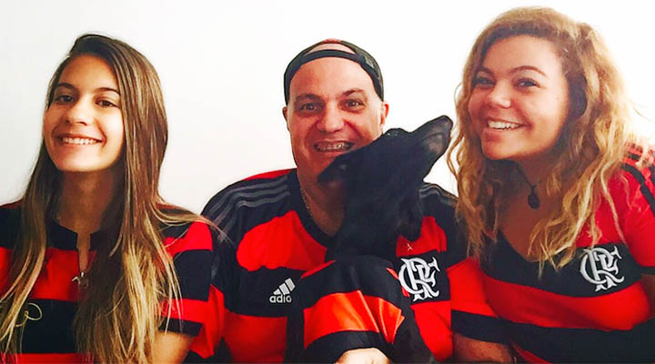 As paixões reunidas: Anna Julia, Filó, Gabriela e Flamengo.