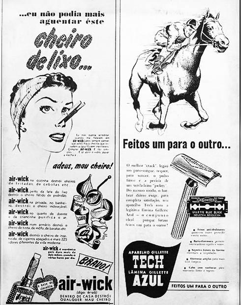 'Anúncios da primeira edição de Manchete, em 1952