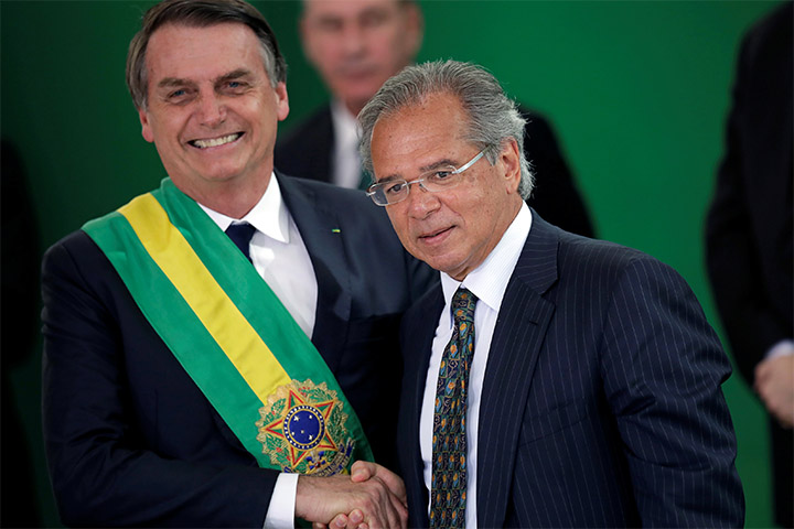 Jair Bolsonaro e Paulo Guedes (Foto Ueslei Marcelino-Reuters)