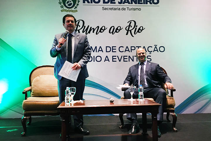 Otavio Leite e Wilson Witzel no lançamento do Rumo ao Rio