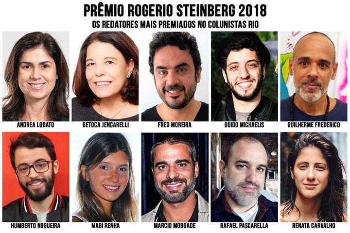 Os redatores finalistas do Prêmio Rogerio Steinberg 2018