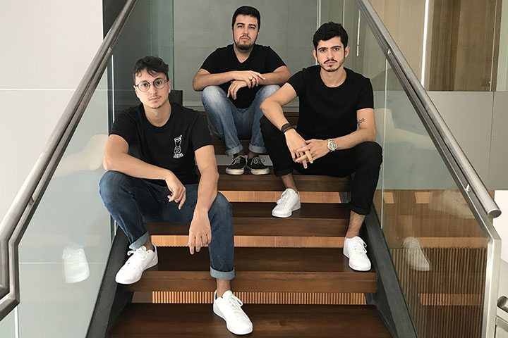 Nathan Valadares, Lucas Tayt-Son e Dudu Galvão, da Buzzina
